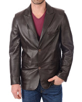 Men Genuine Leather Blazer Sport Coat 30